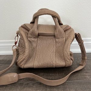 Alexander Wang Pebbled Lambskin Rockie Latte, Rose Gold Hardware.